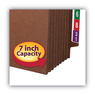 Heavy-Duty Redrope End Tab TUFF Pockets, 7" Expansion, Letter Size, Redrope, 5/Box OrdermeInc OrdermeInc