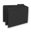 Interior File Folders, 1/3-Cut Tabs: Assorted, Letter Size, 0.75" Expansion, Black/Gray, 100/Box OrdermeInc OrdermeInc