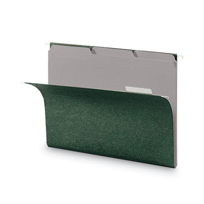 Smead™ Interior File Folders, 1/3-Cut Tabs: Assorted, Letter Size, 0.75" Expansion, Gray, 100/Box OrdermeInc OrdermeInc