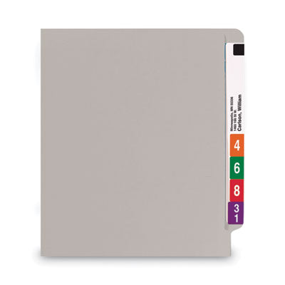 Smead™ Shelf-Master Reinforced End Tab Colored Folders, Straight Tabs, Letter Size, 0.75" Expansion, Gray, 100/Box OrdermeInc OrdermeInc