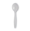 DIXIE FOOD SERVICE Plastic Cutlery, Heavyweight Soup Spoons, White, 100/Box