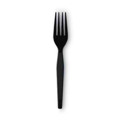 Individually Wrapped Heavyweight Forks, Polystyrene, Black, 1,000/Carton OrdermeInc OrdermeInc