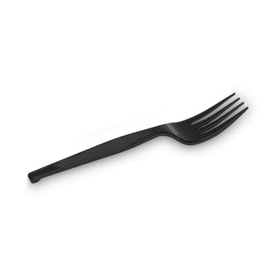 Plastic Cutlery, Heavy Mediumweight Forks, Black, 1,000/Carton OrdermeInc OrdermeInc