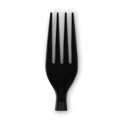 Individually Wrapped Heavyweight Forks, Polystyrene, Black, 1,000/Carton OrdermeInc OrdermeInc