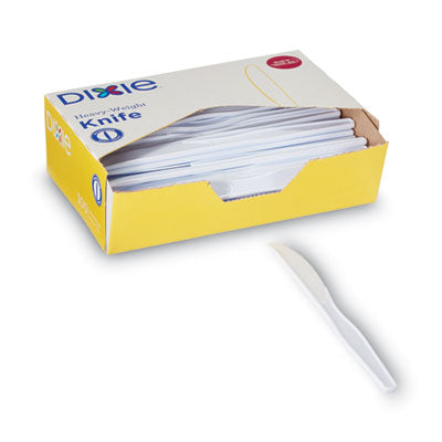 Dixie® Plastic Cutlery, Heavyweight Knives, White, 1,000/Carton OrdermeInc OrdermeInc
