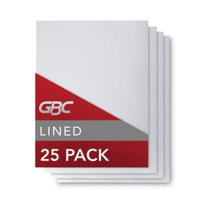 Design View Poly Presentation Covers for Binding Systems, Clear Lined, 11 x 8.5, Unpunched, 25/Pack OrdermeInc OrdermeInc
