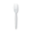 Plastic Cutlery, Heavy Mediumweight Forks, White, 1,000/Carton - OrdermeInc