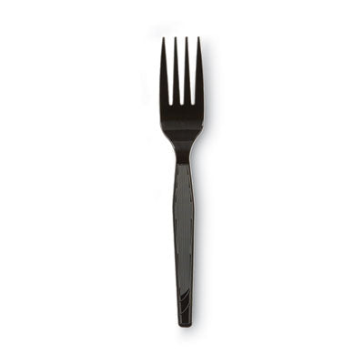 Plastic Cutlery, Heavy Mediumweight Forks, Black, 1,000/Carton OrdermeInc OrdermeInc