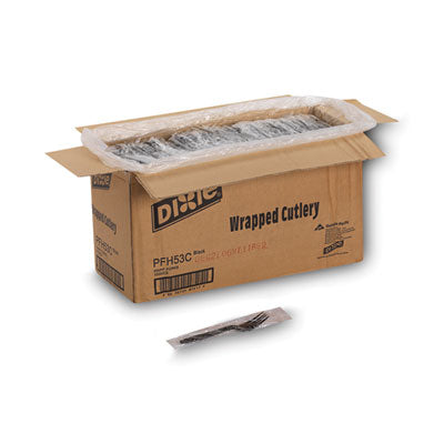 Dixie® Individually Wrapped Heavyweight Forks, Polypropylene, Black, 1,000/Carton OrdermeInc OrdermeInc