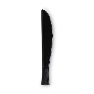 Dixie® Plastic Tableware, Heavy Mediumweight Knives, Black, 100/Box - OrdermeInc