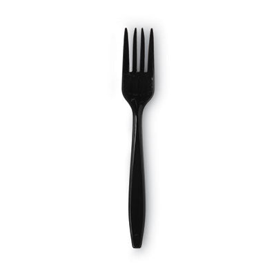 Dixie® Individually Wrapped Heavyweight Forks, Polypropylene, Black, 1,000/Carton OrdermeInc OrdermeInc