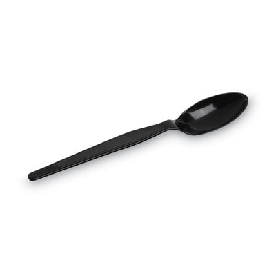 Individually Wrapped Heavyweight Teaspoons, Polystyrene, Black 1,000/Carton OrdermeInc OrdermeInc