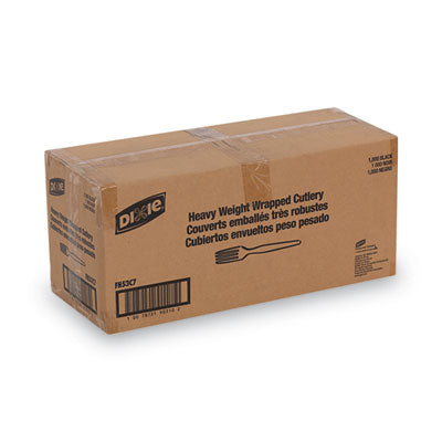 Individually Wrapped Heavyweight Forks, Polystyrene, Black, 1,000/Carton OrdermeInc OrdermeInc