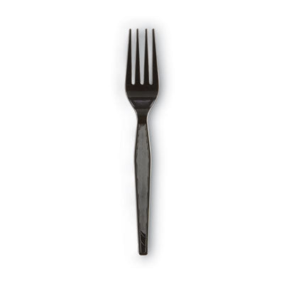 Dixie® Plastic Cutlery, Heavyweight Forks, Black, 1,000/Carton OrdermeInc OrdermeInc