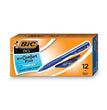 BIC CORP. BU3 Ballpoint Pen, Retractable, Bold 1 mm, Blue Ink, Translucent Blue/Blue Barrel, Dozen