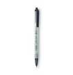 BIC CORP. Ecolutions Clic Stic Ballpoint Pen, Retractable, Medium 1 mm, Black Ink, Translucent Frost/Black Barrel, Dozen