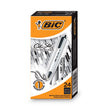 BIC CORP. Clic Stic Ballpoint Pen Value Pack, Retractable, Medium 1 mm, Black Ink, White Barrel, 24/Pack