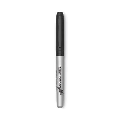 BIC CORP. Intensity Fine Tip Permanent Marker, Fine Bullet Tip, Tuxedo Black, Dozen