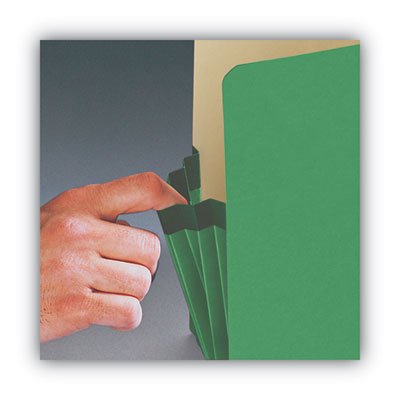 Colored File Pockets, 1.75" Expansion, Letter Size, Green OrdermeInc OrdermeInc