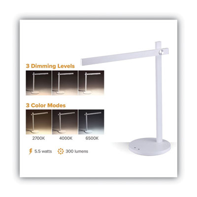 Bostitch® Dimmable-Bar LED Desk Lamp, White OrdermeInc OrdermeInc