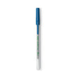 BIC CORP. Ecolutions Round Stic Ballpoint Pen Value Pack, Stick, Medium 1 mm, Blue Ink, Clear Barrel, 50/Pack