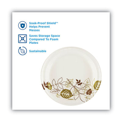 Pathways Soak-Proof Shield Mediumweight Paper Plates, 8.5" dia, Green/Burgundy, 1,000/Carton OrdermeInc OrdermeInc