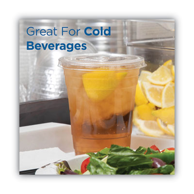 Cold Drink Cup Lids, Fits 9 oz to 12 oz Plastic Cold Cups, Clear, 100/Sleeve, 10 Sleeves/Carton OrdermeInc OrdermeInc