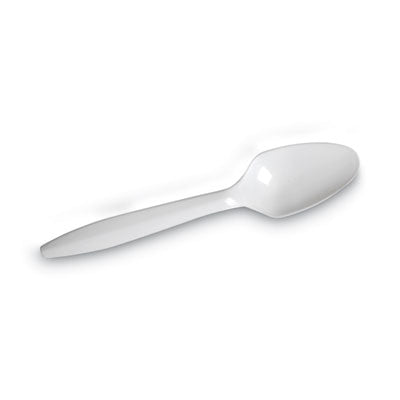 Plastic Cutlery, Mediumweight Teaspoons, White, 1,000/Carton OrdermeInc OrdermeInc