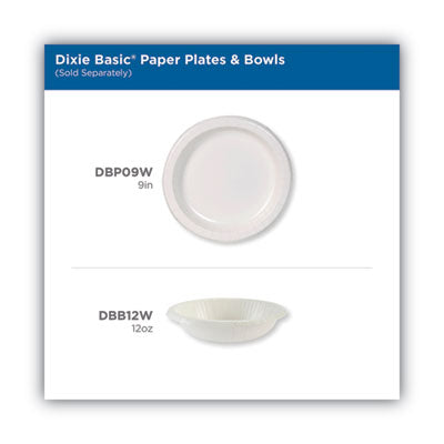 Dixie® Paper Dinnerware, Plates, White, 8.5" dia, 125/Pack, 4/Carton OrdermeInc OrdermeInc