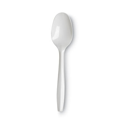 Plastic Cutlery, Mediumweight Teaspoons, White, 1,000/Carton OrdermeInc OrdermeInc