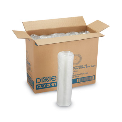 Cold Drink Cup Lids, Fits 9 oz to 12 oz Plastic Cold Cups, Clear, 100/Sleeve, 10 Sleeves/Carton OrdermeInc OrdermeInc