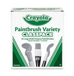 BINNEY & SMITH / CRAYOLA Large Variety Paint Brush Classpack, Natural; Nylon Bristles, Flat; Round Profiles, 36/Set