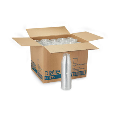 Clear Plastic PETE Cups, 9 oz, Squat, 50/Sleeve, 20 Sleeves/Carton OrdermeInc OrdermeInc