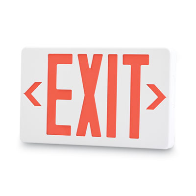 LED Exit Sign, Polycarbonate, 12.25 x 2.5 x 8.75, White OrdermeInc OrdermeInc