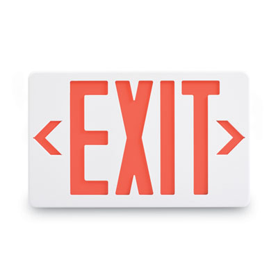 LED Exit Sign, Polycarbonate, 12.25 x 2.5 x 8.75, White OrdermeInc OrdermeInc