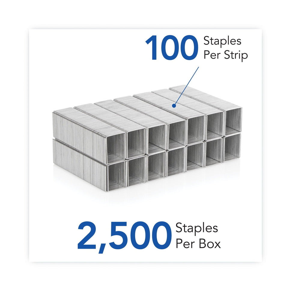 Light Touch Heavy-Duty Staples, 0.63" Leg, 0.5" Crown, Steel, 2,500/Box OrdermeInc OrdermeInc