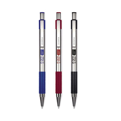 Zebra® F-301 Ballpoint Pen, Retractable, Fine 0.7 mm, Assorted Ink and Barrel Colors, 4/Pack - OrdermeInc