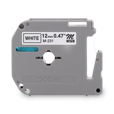 Brother P-Touch® M Series Tape Cartridges for P-Touch Labelers, 0.47" x 26.2 ft, Black on White, 2/Pack OrdermeInc OrdermeInc