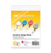 BadgeMates Belt Clip Badge Reels, 36" Extension, Assorted Colors, 4/Pack OrdermeInc OrdermeInc