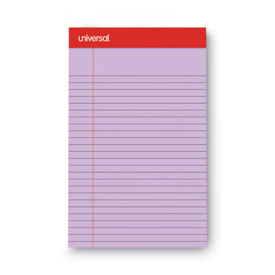 Universal® Colored Perforated Ruled Writing Pads, Narrow Rule, 50 Orchid 5 x 8 Sheets, Dozen OrdermeInc OrdermeInc