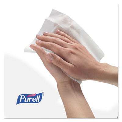 PURELL® Premoistened Hand Sanitizing Wipes, Cloth, 5.75 x 7, Fresh Citrus, White, 100/Canister - OrdermeInc