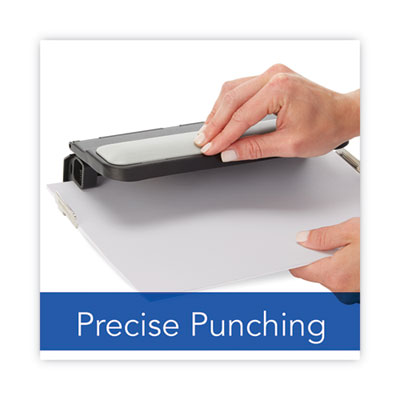 32-Sheet Easy Touch Two- to Three-Hole Punch with Cintamatic Centering, 9/32" Holes, Black/Gray OrdermeInc OrdermeInc