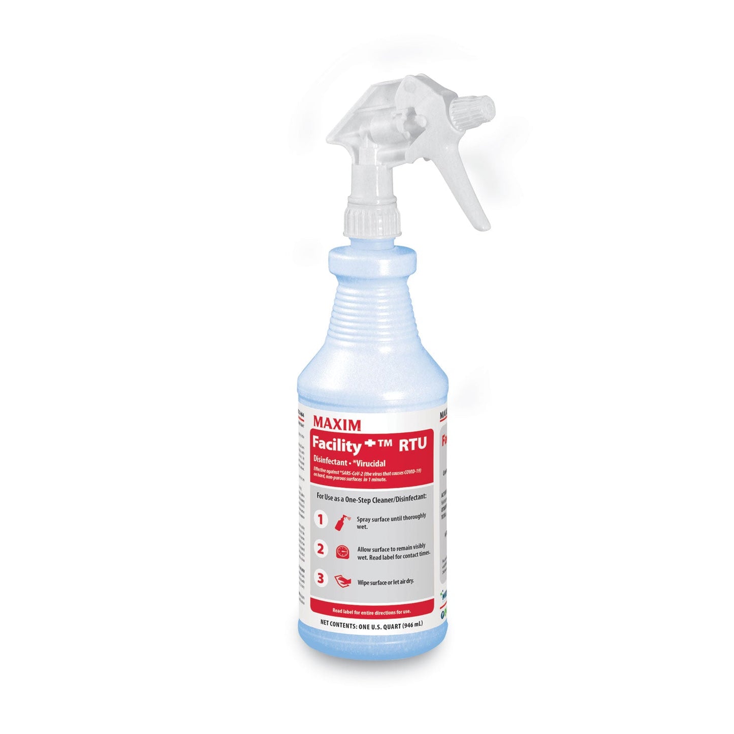 Facility+ RTU Disinfectant, Safe-to-Ship, Unscented, 32 oz, 6/Carton - OrderMe