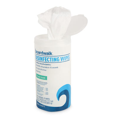 Disinfecting Wipes, 7 x 8, Fresh Scent, 75/Canister, 3 Canisters/Pack OrdermeInc OrdermeInc