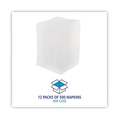 Boardwalk® 1/4-Fold Lunch Napkins, 1-Ply, 12" x 12", White, 6000/Carton OrdermeInc OrdermeInc