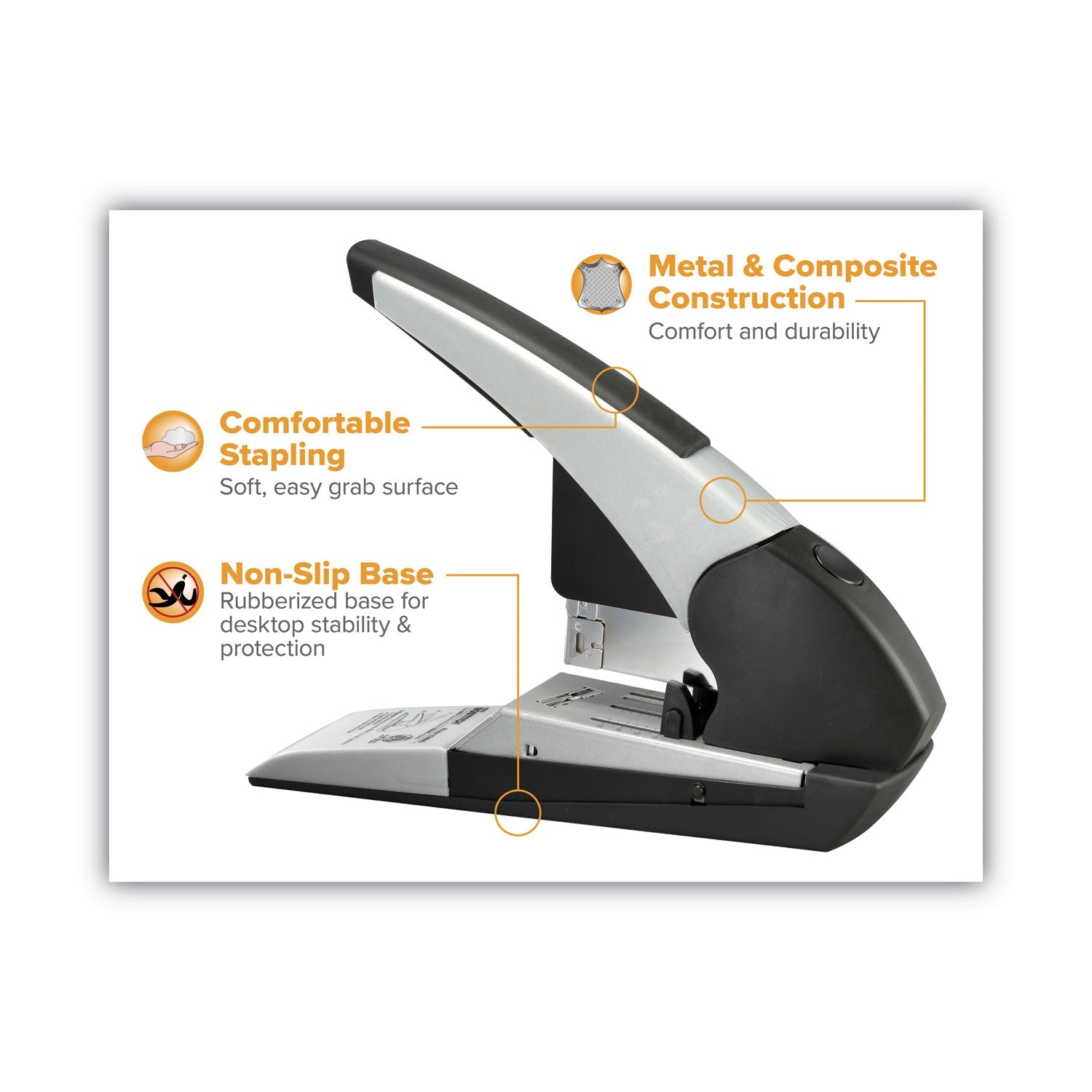 Auto 180 Xtreme Duty Automatic Stapler, 180-Sheet Capacity, Silver/Black OrdermeInc OrdermeInc