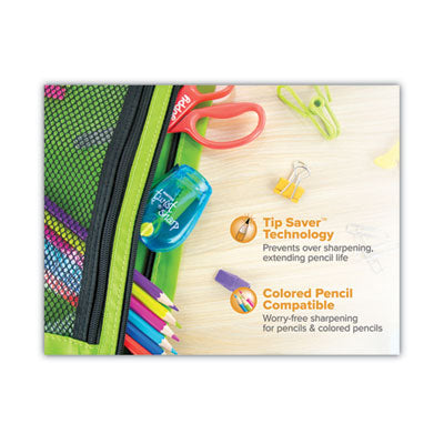 Twist-n-Sharp Pencil Sharpener, One-Hole, 3.5 x 1.25 x 5.5, Assorted Colors, 3/Box OrdermeInc OrdermeInc