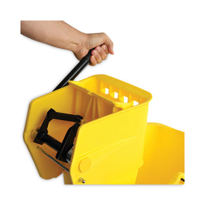 Pro-Pac Side-Squeeze Wringer/Bucket Combo, 8.75 gal, Yellow/Silver OrdermeInc OrdermeInc