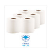 BOARDWALK Center-Pull Hand Towels, 2-Ply, Perforated, 7.87 x 10, White, 600/Roll, 6 Rolls/Carton