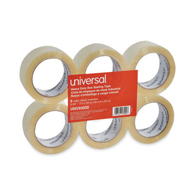 Universal® Heavy-Duty Box Sealing Tape, 3" Core, 1.88" x 54.6 yds, Clear, 6/Box OrdermeInc OrdermeInc